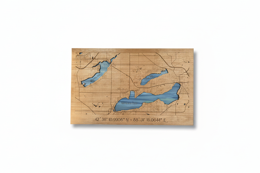 Local Favorites Layered 3 Lake Map