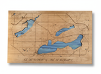 Custom Land & Lake: Layered Wood Maps