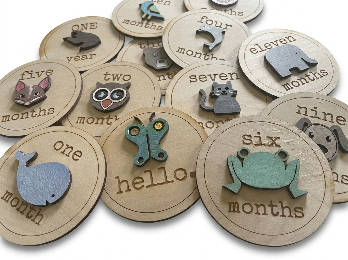 Handcrafted Baby month markers