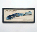 Classic White Lake Como Depth Art