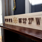 Custom Latitude & Longitude Wood SIgn