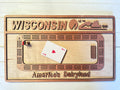 Wisconsin License Plate Cribbage Board