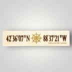 Custom Latitude & Longitude Wood SIgn
