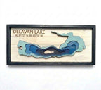 Classic White Delavan Lake Depth Art