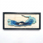 Classic White Delavan Lake Depth Art