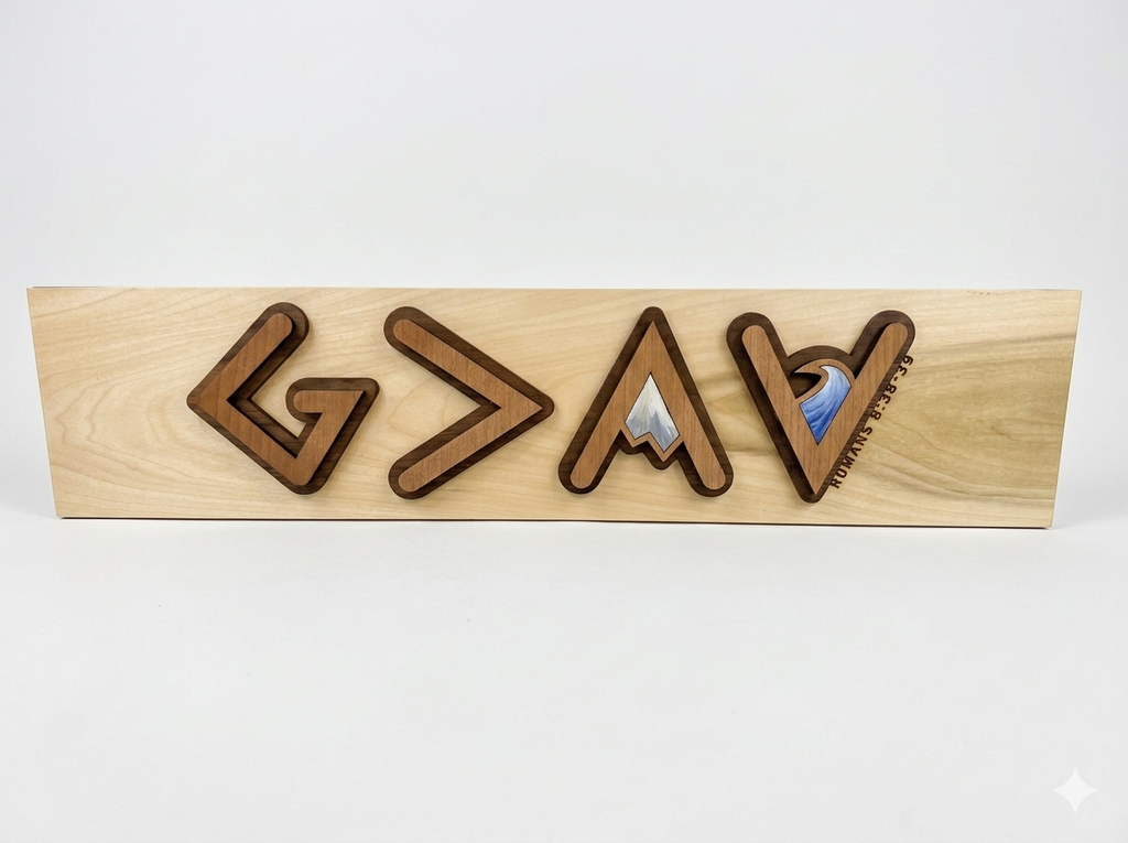 God is Greater Than the Highs and Lows 3D Wood Sign