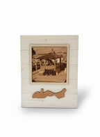 Layered Shiplap Backed Engraved Photographs