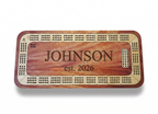 Deluxe Two Tone Personalized Cribbage Board